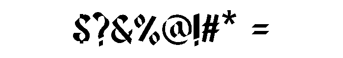 Forgore Regular Font OTHER CHARS
