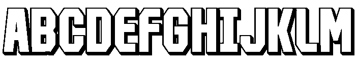 Forluten Bold Extrude Font UPPERCASE