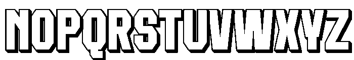 Forluten Bold Extrude Font UPPERCASE