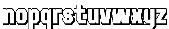 Forluten Bold Extrude Font LOWERCASE