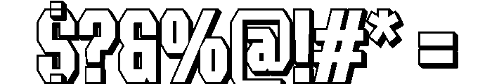 Forluten Bold Tall Extrude Font OTHER CHARS