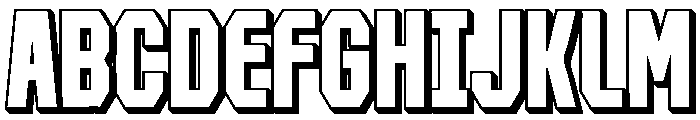 Forluten Bold Tall Extrude Font UPPERCASE