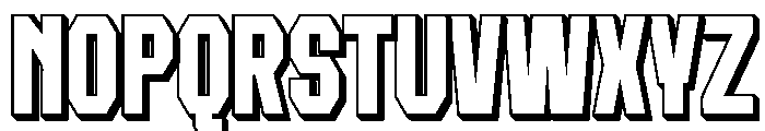 Forluten Bold Tall Extrude Font UPPERCASE