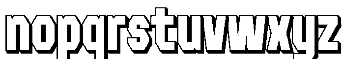Forluten Bold Tall Extrude Font LOWERCASE