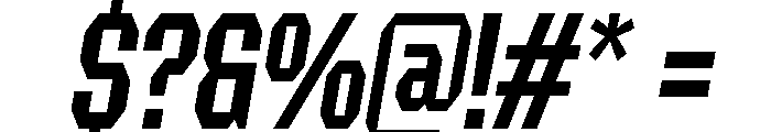 Forluten Italic Tall Font OTHER CHARS