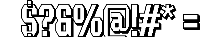 Forluten Tall Extrude Font OTHER CHARS