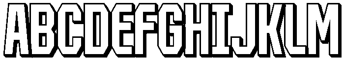 Forluten Tall Extrude Font UPPERCASE
