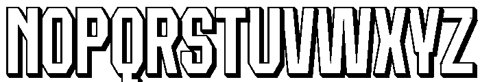 Forluten Tall Extrude Font UPPERCASE