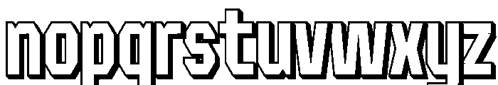 Forluten Tall Extrude Font LOWERCASE
