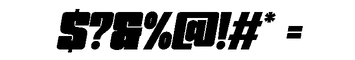 Formique Black Slanted Font OTHER CHARS