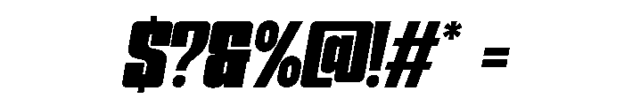 Formique Bold Slanted Font OTHER CHARS