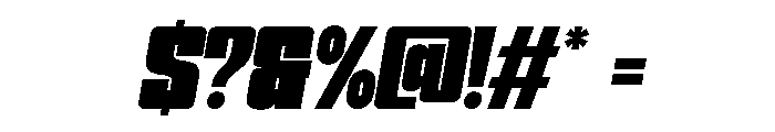 Formique Extra Bold Slanted Font OTHER CHARS