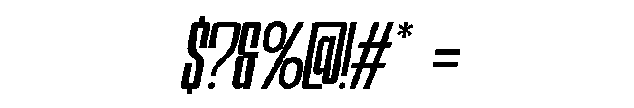 Formique Extra Light Slanted Font OTHER CHARS