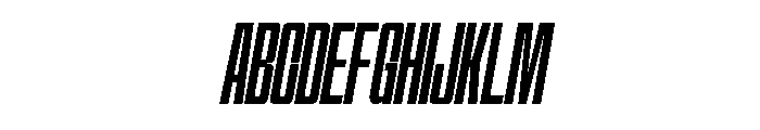 Formique Extra Light Slanted Font UPPERCASE