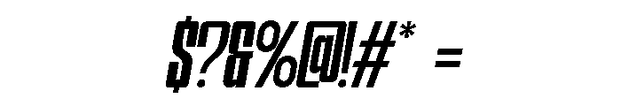 Formique Light Slanted Font OTHER CHARS