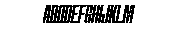 Formique Light Slanted Font UPPERCASE