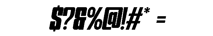 Formique Medium Slanted Font OTHER CHARS