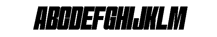 Formique Medium Slanted Font UPPERCASE
