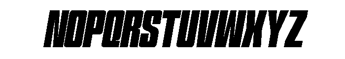 Formique Medium Slanted Font UPPERCASE