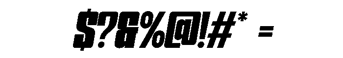 Formique Semi Bold Slanted Font OTHER CHARS