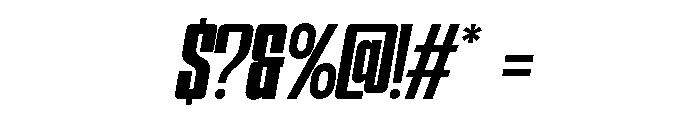 Formique Slanted Font OTHER CHARS