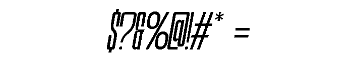 Formique Thin Slanted Font OTHER CHARS