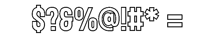 Fox Boldium Outline Font OTHER CHARS