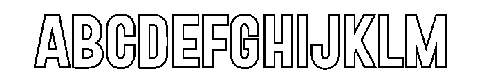 Fox Boldium Outline Font UPPERCASE