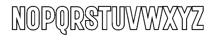 Fox Boldium Outline Font UPPERCASE