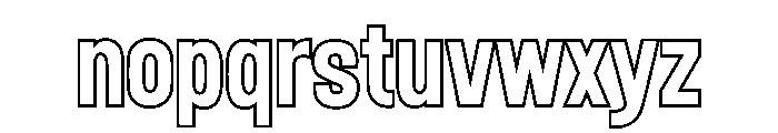 Fox Boldium Outline Font LOWERCASE