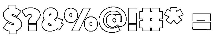 Fox Bonki Outline Font OTHER CHARS