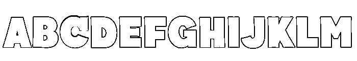 Fox Bonki Outline Font UPPERCASE