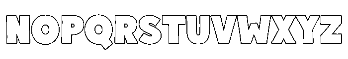 Fox Bonki Outline Font UPPERCASE