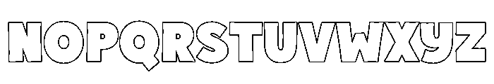 Fox Bonki Outline Font LOWERCASE