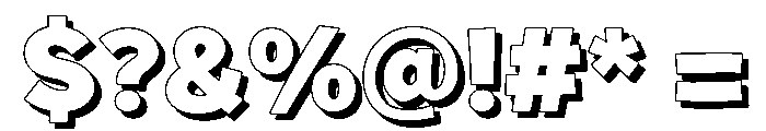 Fox Boogie Shadow Font OTHER CHARS