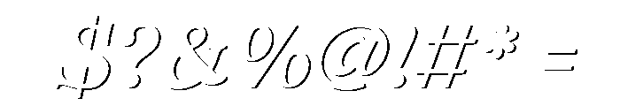 Fox Bravion Shadow Slant Font OTHER CHARS