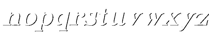 Fox Bravion Shadow Slant Font LOWERCASE