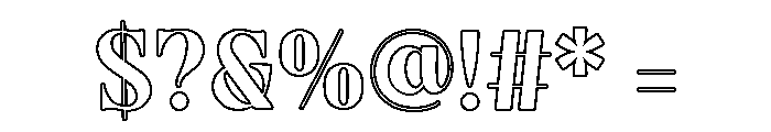 Fox Brielle Outline Font OTHER CHARS