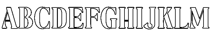 Fox Brielle Outline Font UPPERCASE