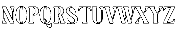Fox Brielle Outline Font UPPERCASE