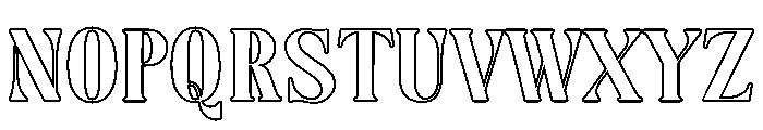 Fox Brielle Outline Font LOWERCASE