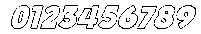 Fox Bunko Outline Slant Font OTHER CHARS
