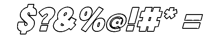 Fox Bunko Outline Slant Font OTHER CHARS