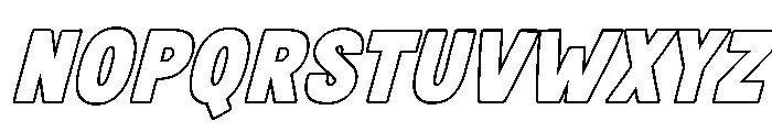 Fox Bunko Outline Slant Font UPPERCASE