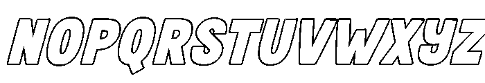 Fox Bunko Outline Slant Font LOWERCASE
