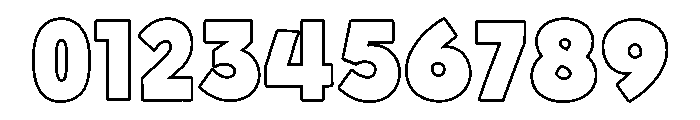 Fox Bunko Outline Font OTHER CHARS