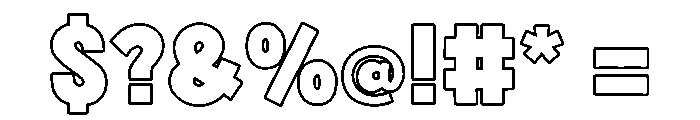 Fox Bunko Outline Font OTHER CHARS