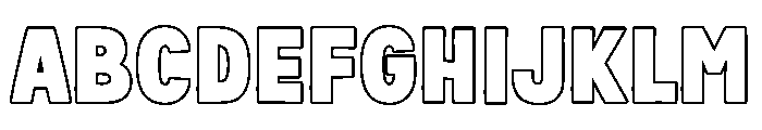 Fox Bunko Outline Font UPPERCASE
