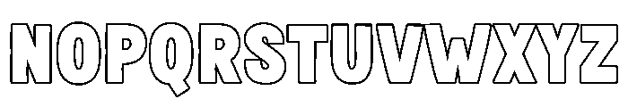 Fox Bunko Outline Font UPPERCASE