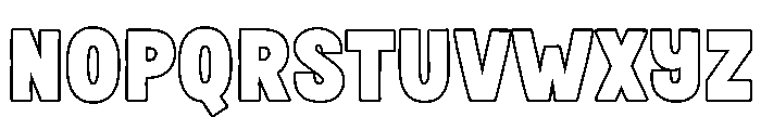 Fox Bunko Outline Font LOWERCASE